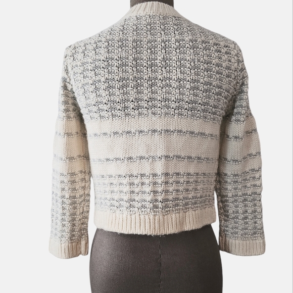 Kate Spade Jewel Button Texture Cardigan In Cream Silver Size XXS - Picture 6 of 13